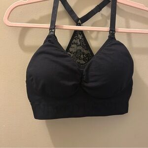 Kindred Bravely Black Lace Racerback Nursing Bra